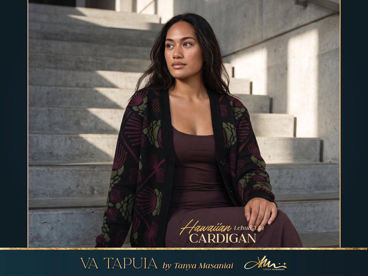 Lehua ‘Ula Hawaiian Hilo Knitted cardigan