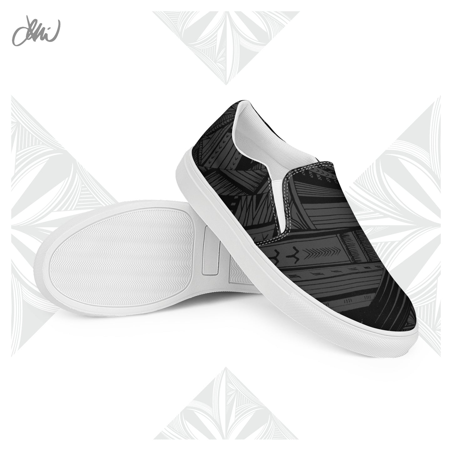 Black Tatau Women’s slip-on canvas shoes