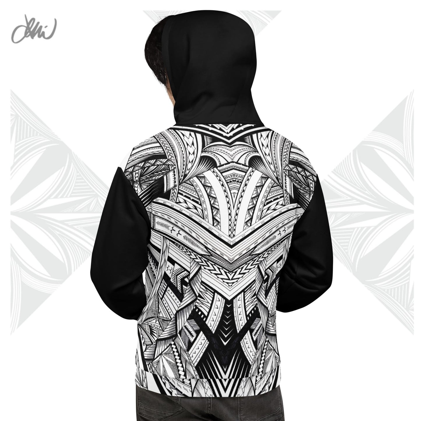Black Fonuea Samoan Tattoo Hoodie