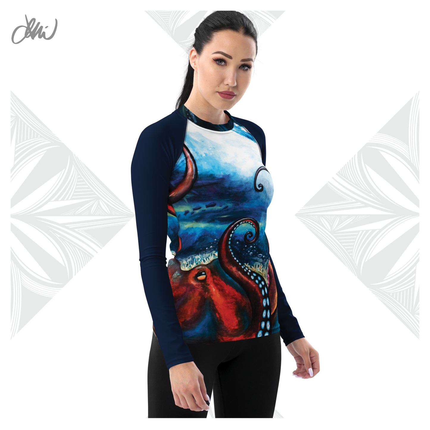 He'e Dreams Octopus Women's Rash Guard