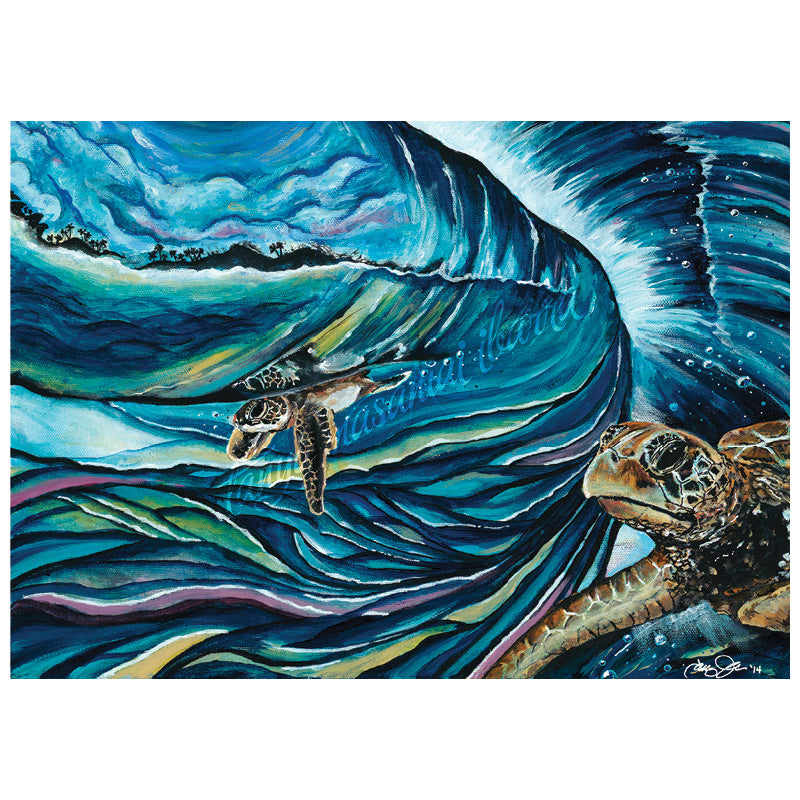 Baby Turtle Hawaii Art