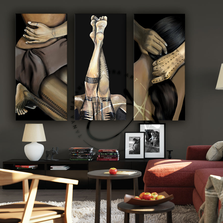 "Aumakua" Tatau Series LARGE FORMAT Canvas Print