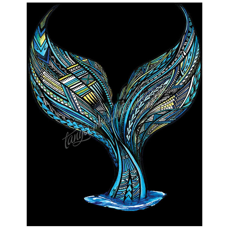 Mermaid Tail Black Background