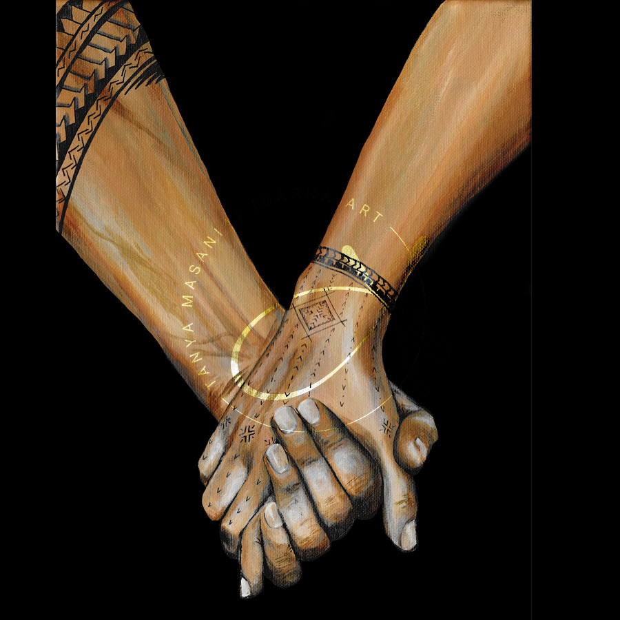 "Hands" Tatau Series Canvas