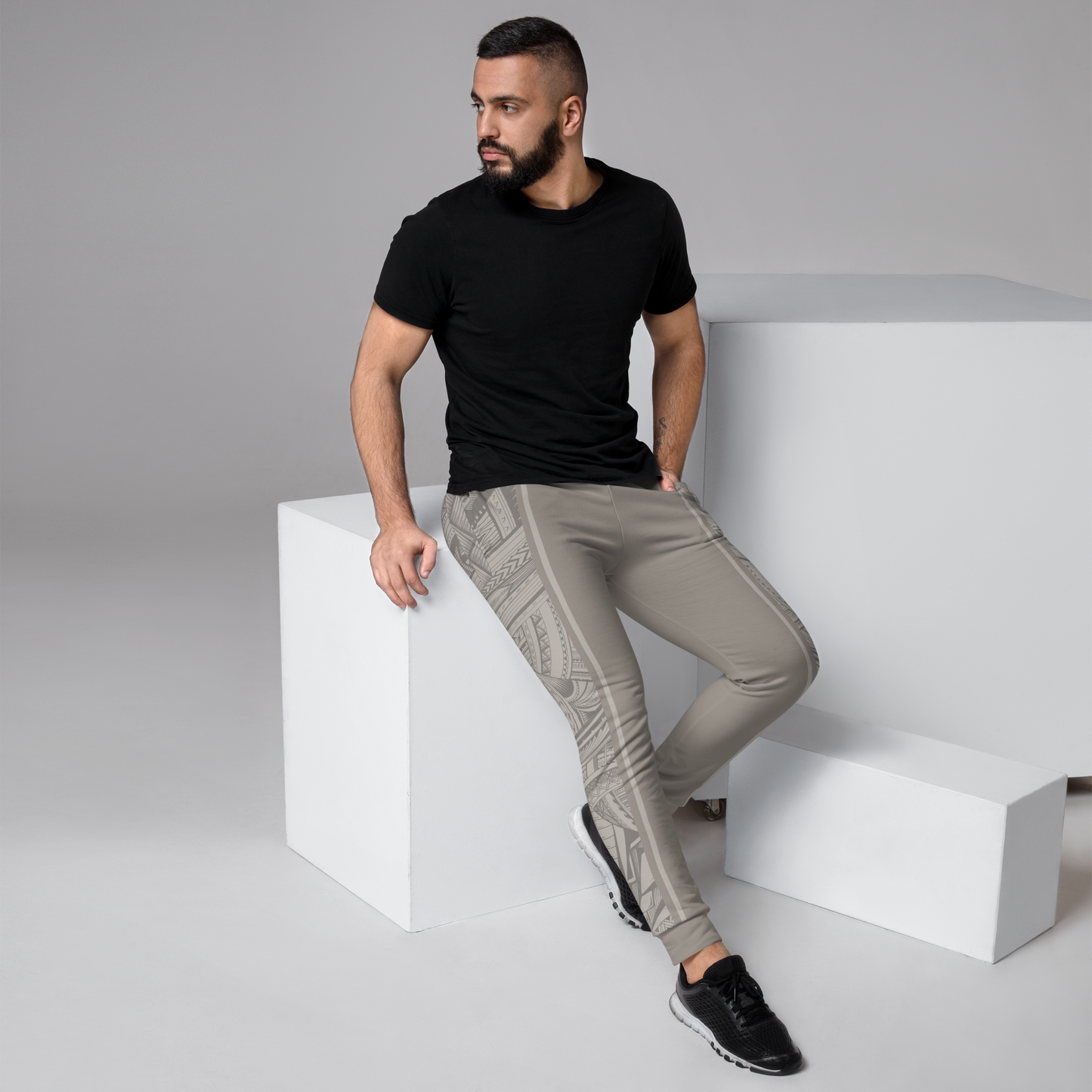 Samoan Gray Tatau Men's Joggers