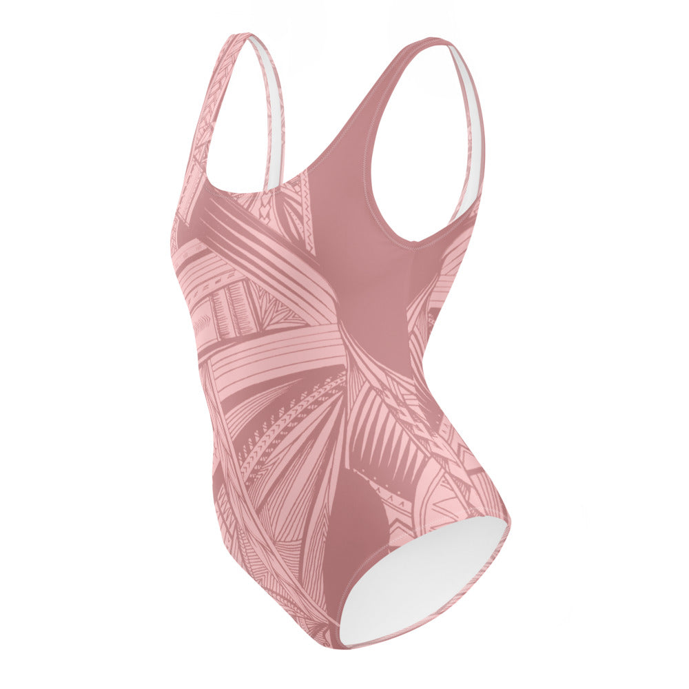 Samoan Light Pink One-Piece Swimsuit