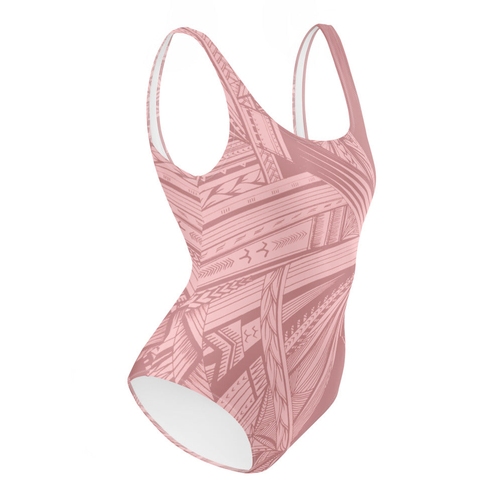 Samoan Light Pink One-Piece Swimsuit