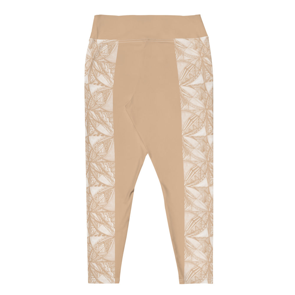 Samoan Coconut Husk Tatau Plus Size Leggings
