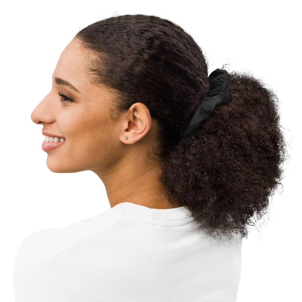 Black Tapa Samoa Scrunchie