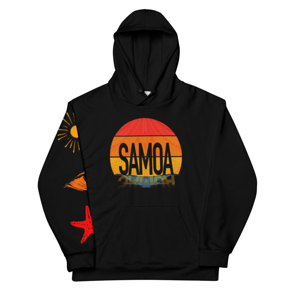 Black Samoa Sunset Upu Unisex Hoodie