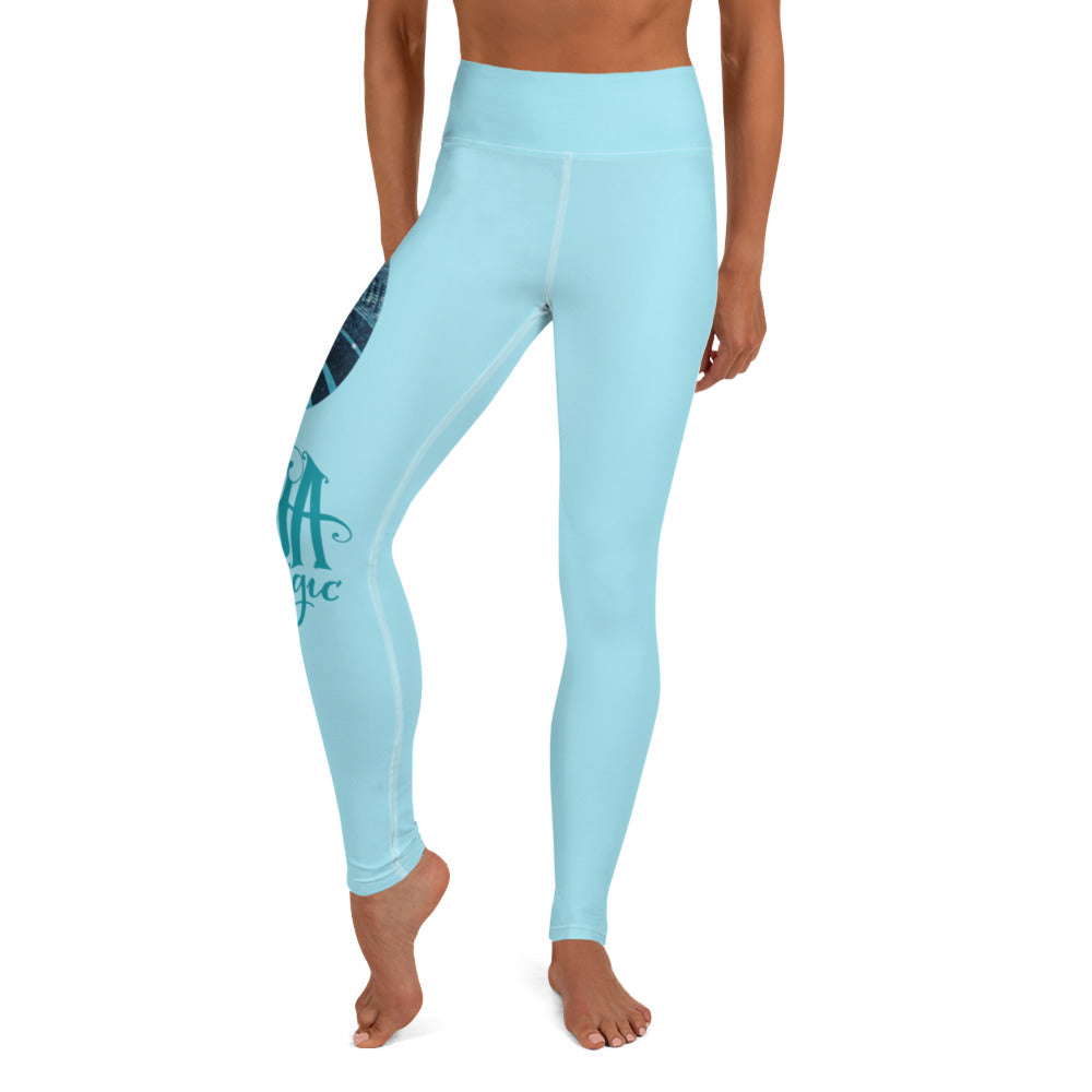Baby Blue Samoa Magic Yoga Leggings