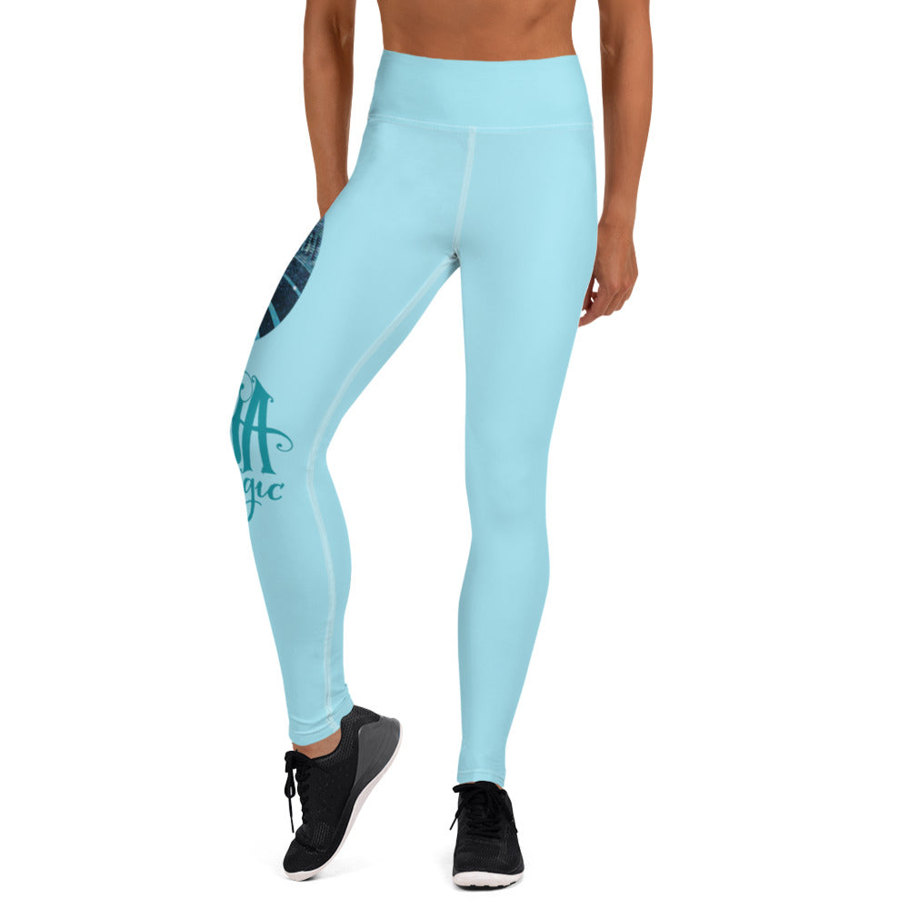 Baby Blue Samoa Magic Yoga Leggings