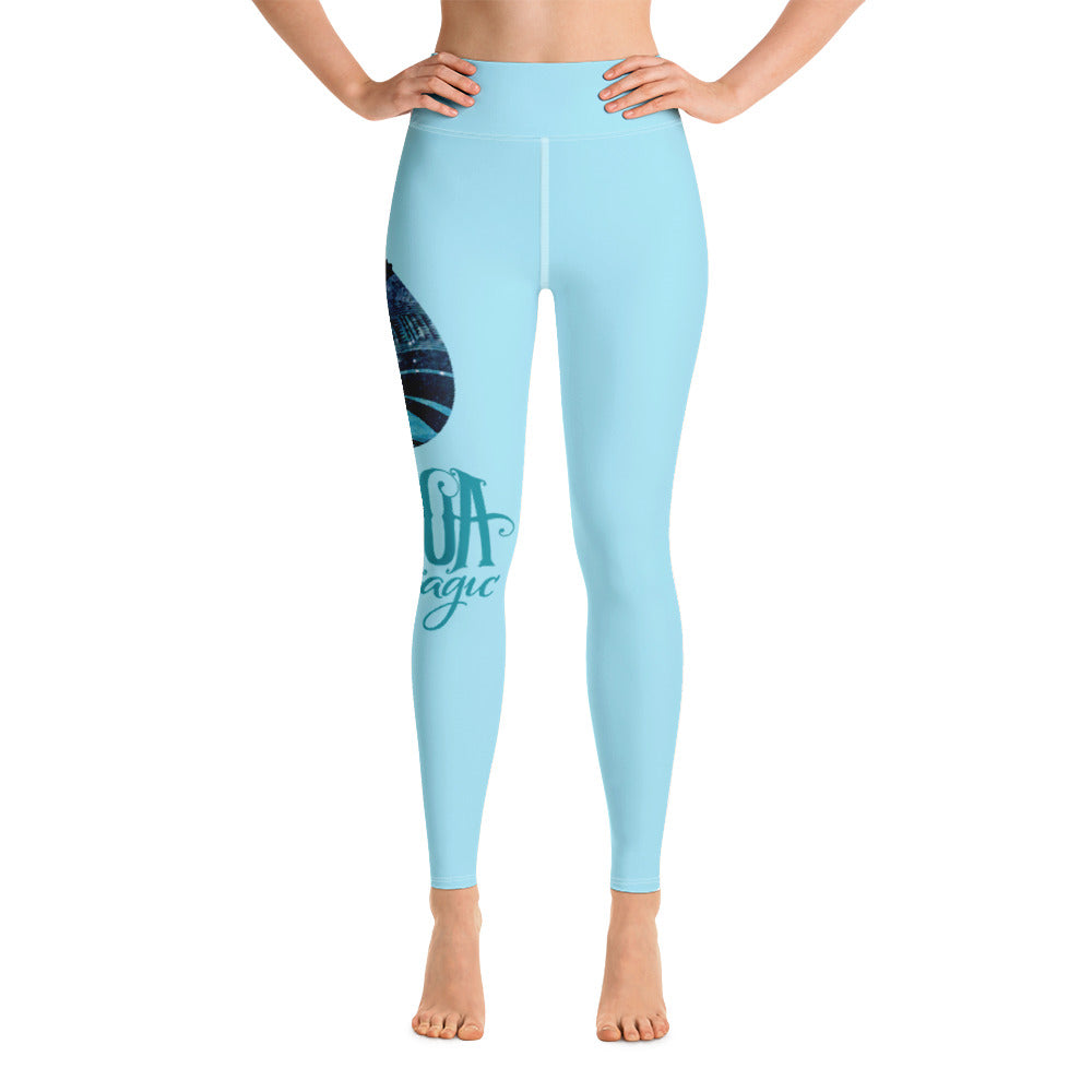 Baby Blue Samoa Magic Yoga Leggings