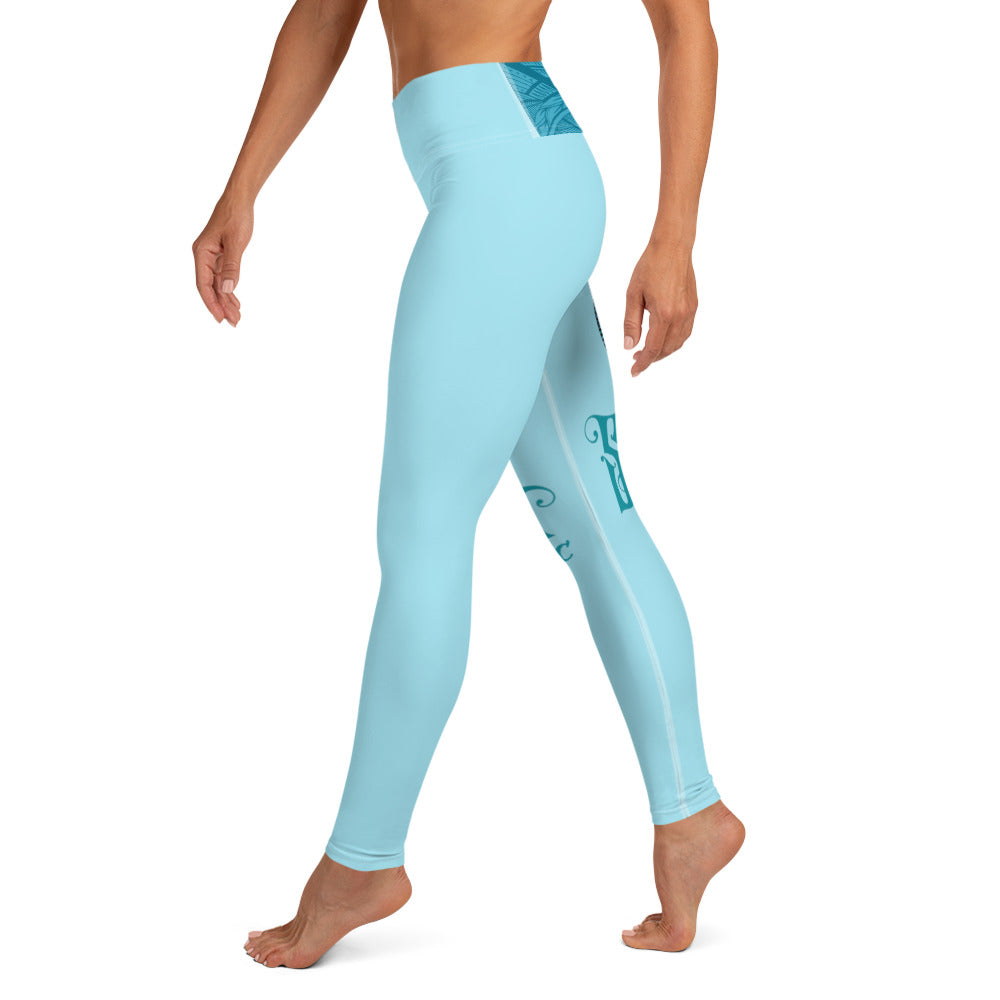Baby Blue Samoa Magic Yoga Leggings