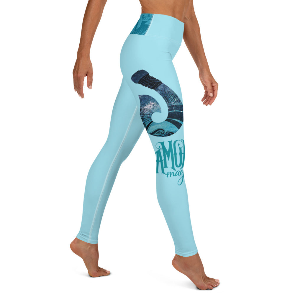 Baby Blue Samoa Magic Yoga Leggings