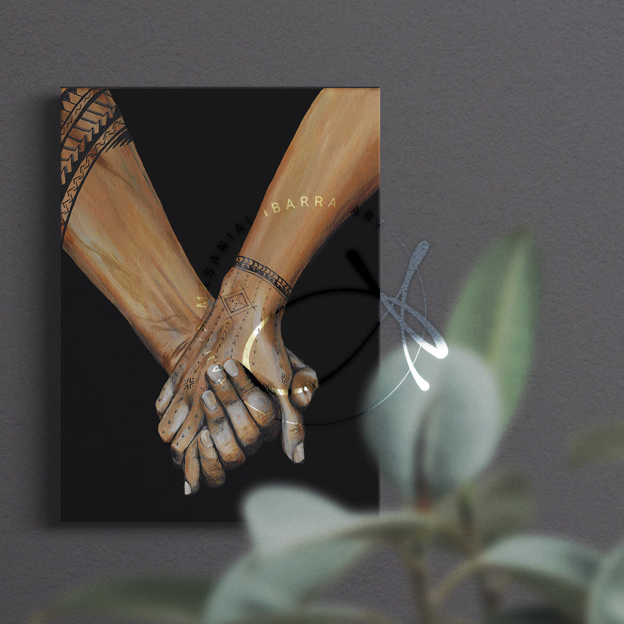 “Hands” Tatau Series LARGE FORMAT Canvas Print