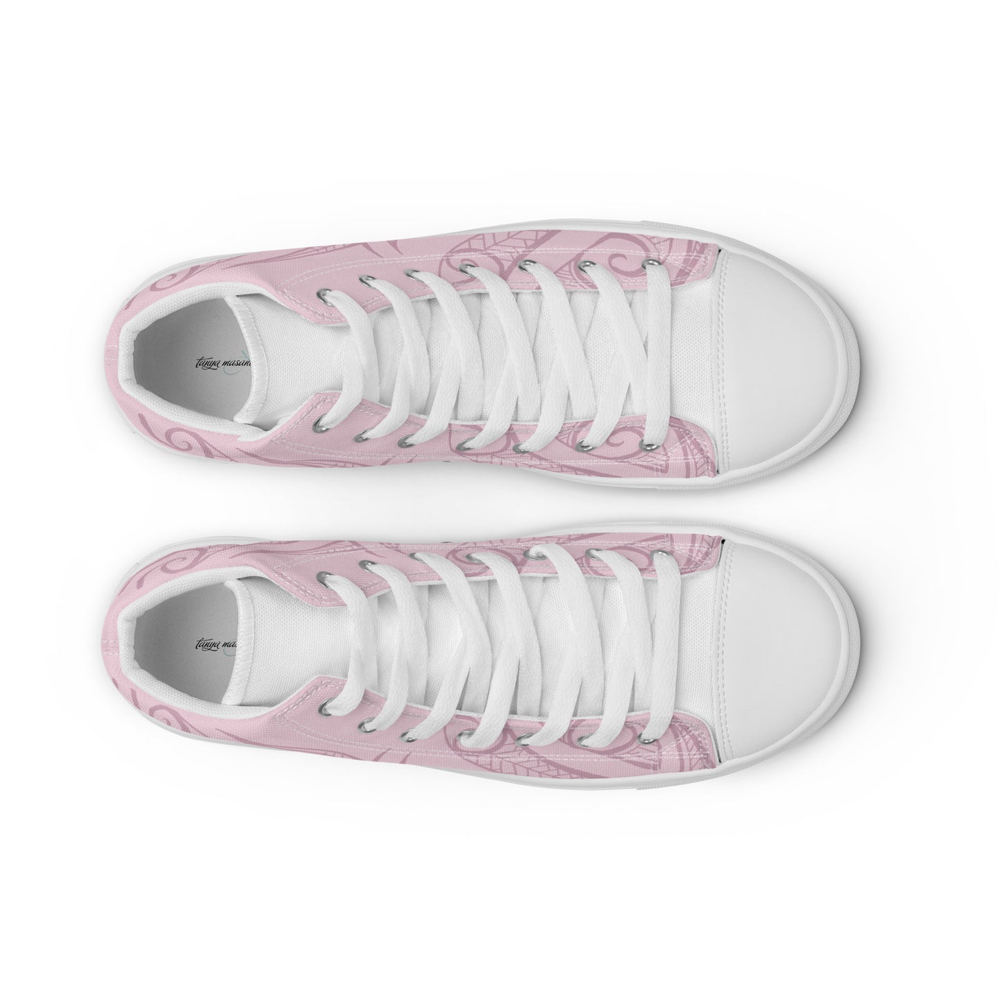 Pink Pasifika Men’s high top canvas shoes