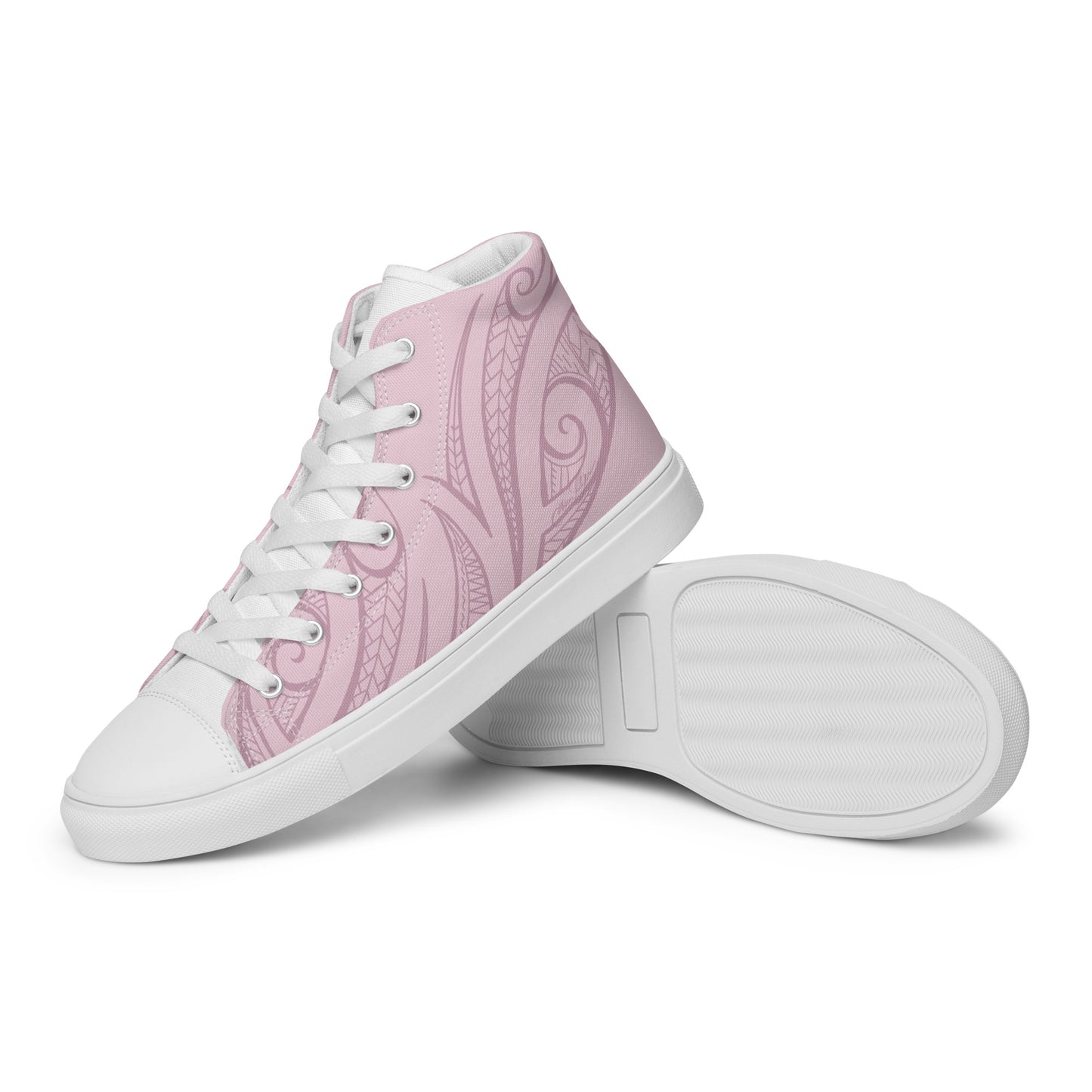 Pink Pasifika Men’s high top canvas shoes