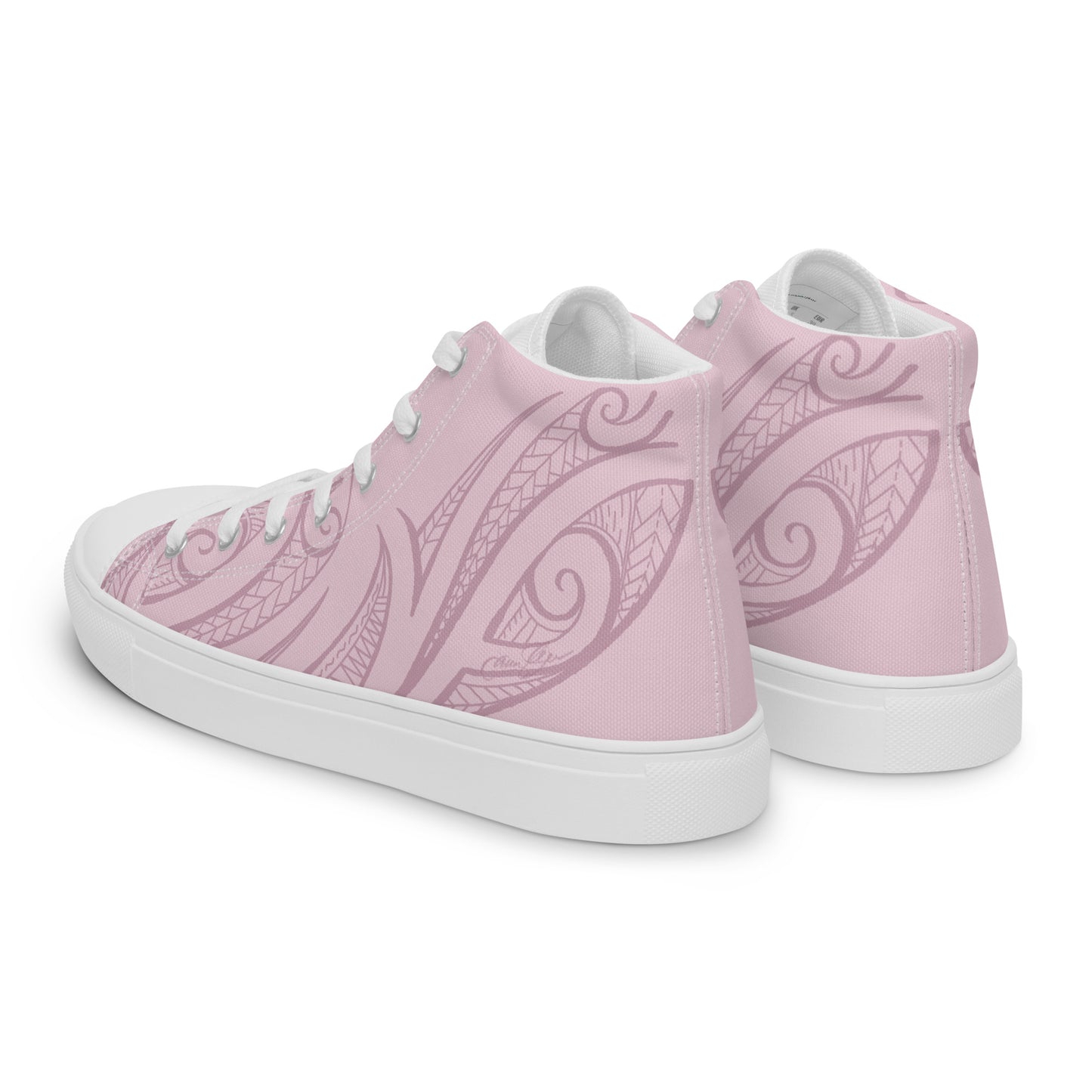 Pink Pasifika Men’s high top canvas shoes