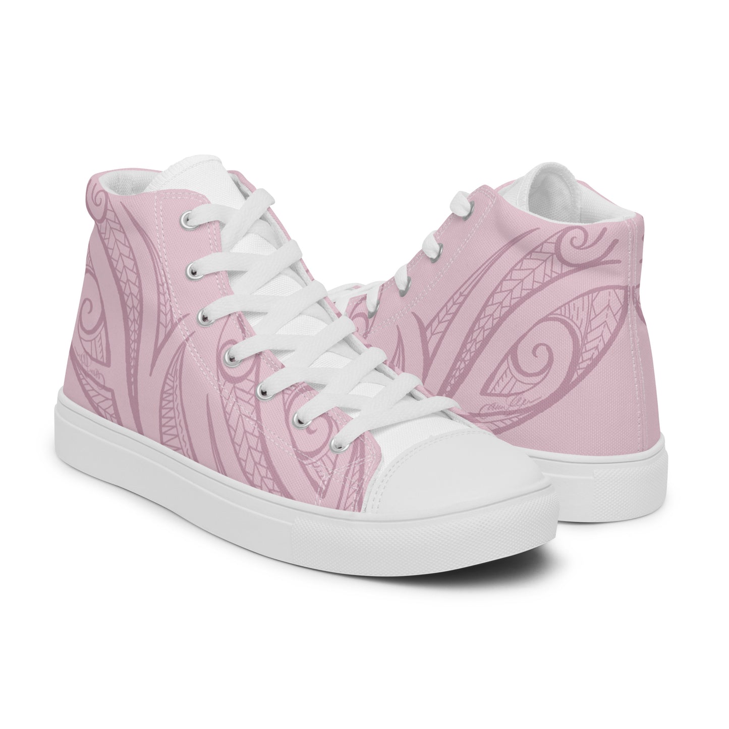 Pink Pasifika Men’s high top canvas shoes