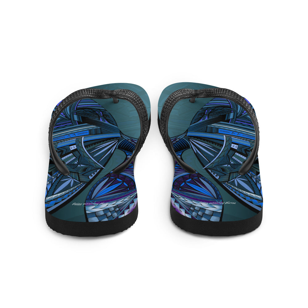 Blue Sāmoa Flip-Flops