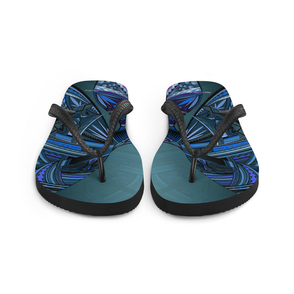 Blue Sāmoa Flip-Flops