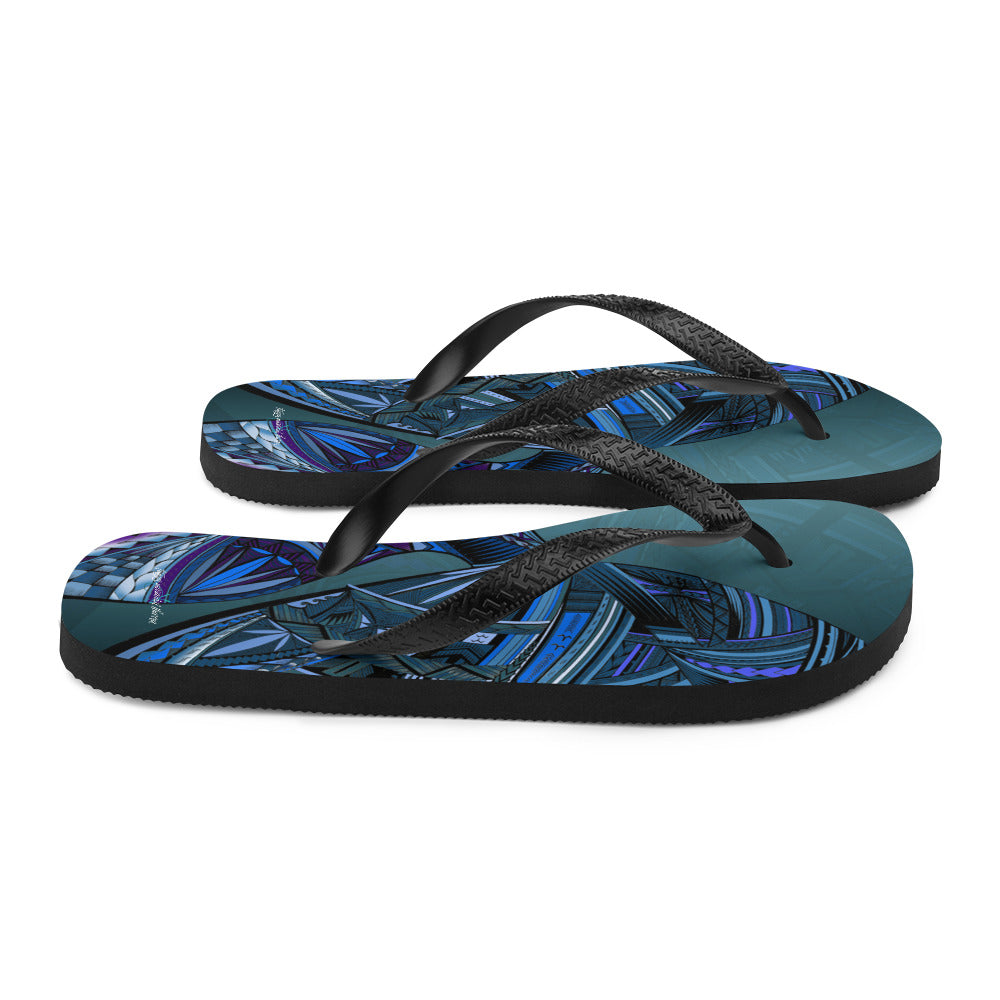 Blue Sāmoa Flip-Flops
