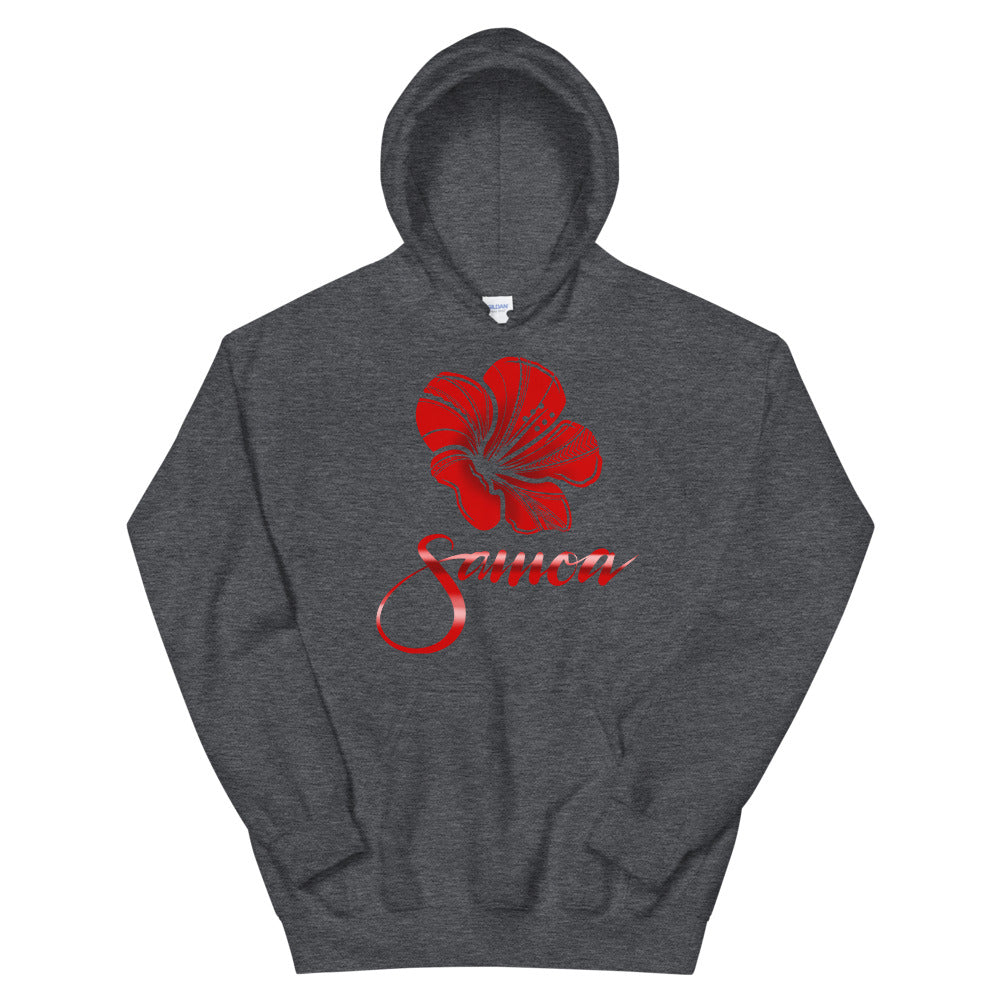 Red Hibiscus Samoa Unisex Hoodie