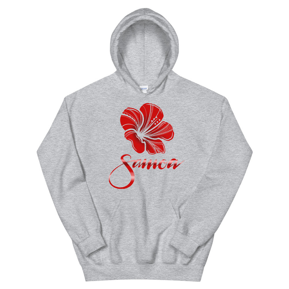Red Hibiscus Samoa Unisex Hoodie