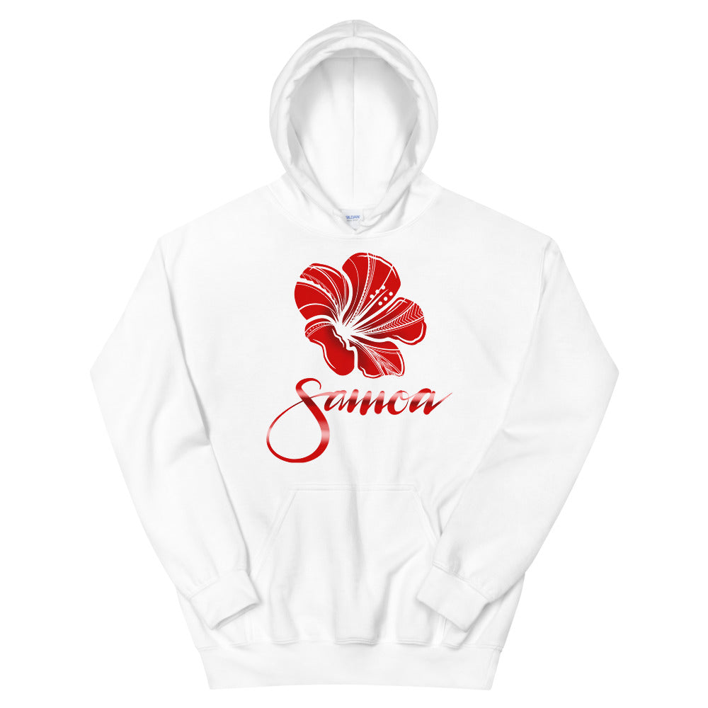 Red Hibiscus Samoa Unisex Hoodie