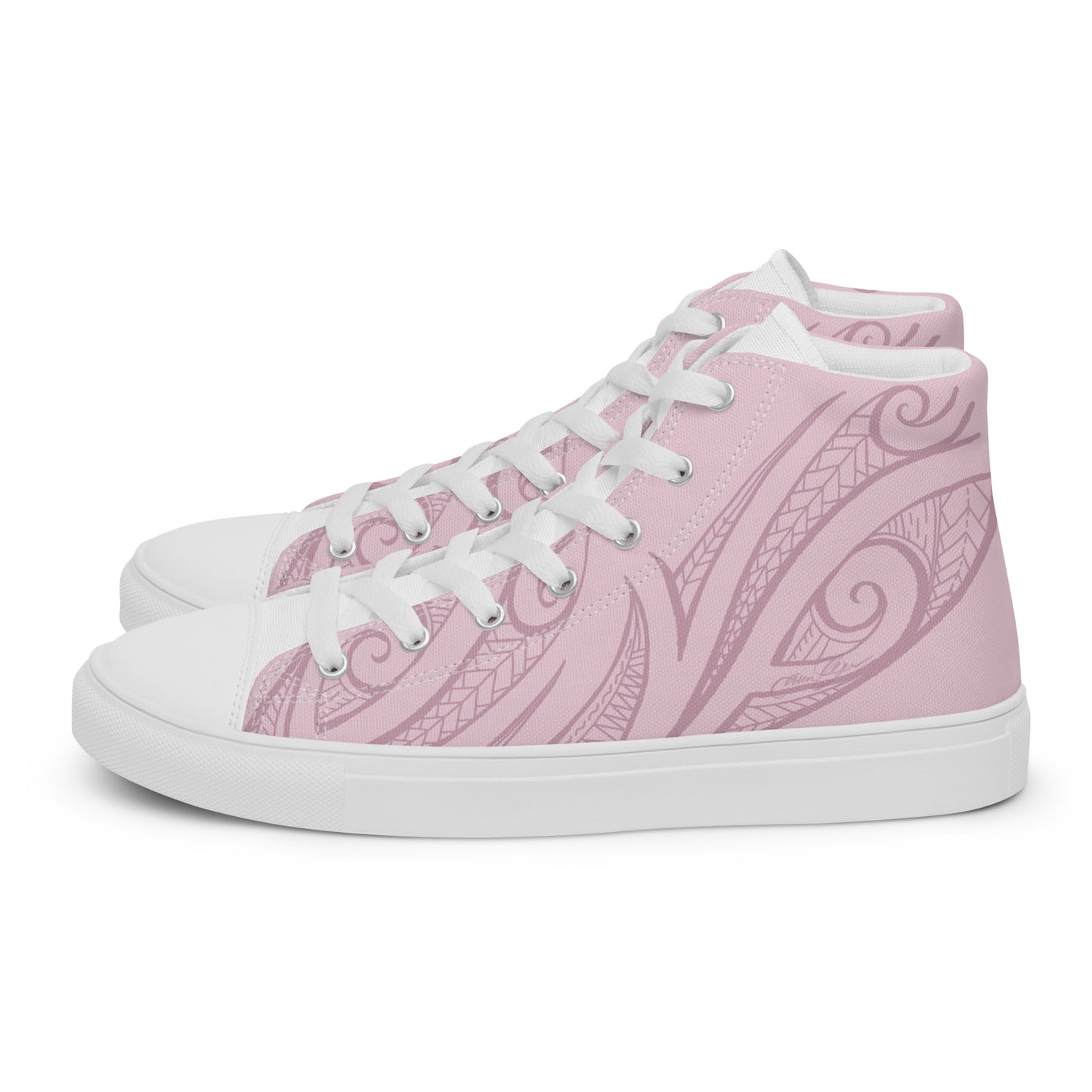 Pink Pasifika Women’s high top canvas shoes