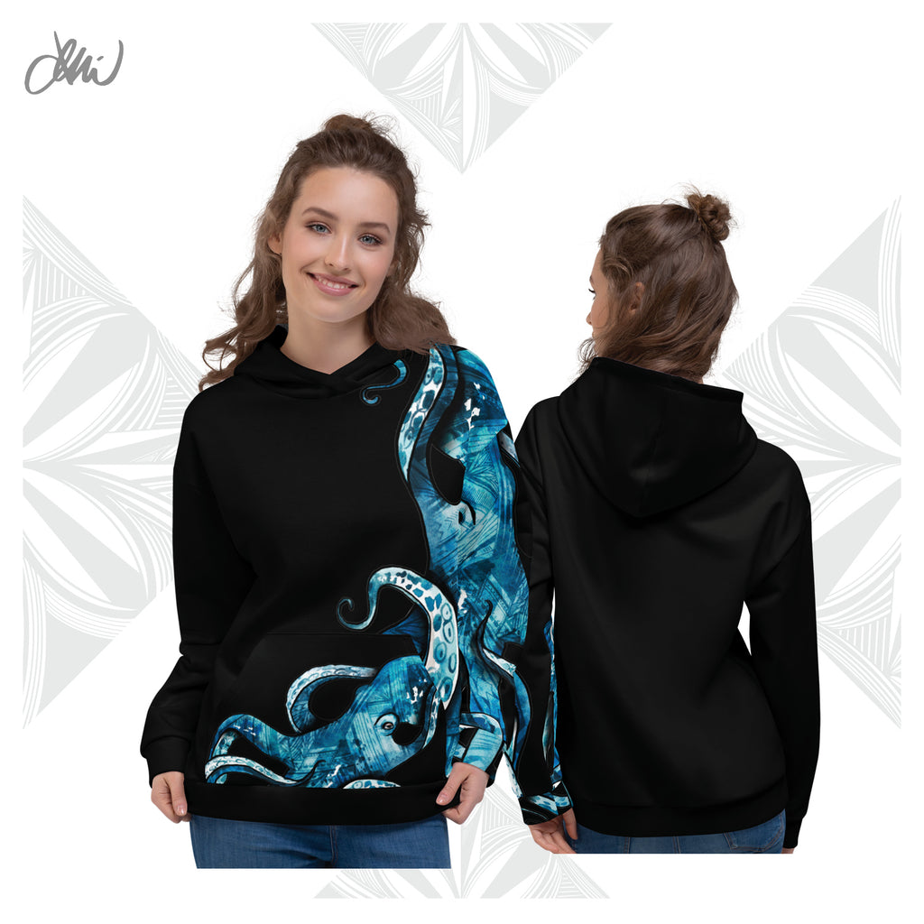 Black Octopus Tatau Unisex Hoodie