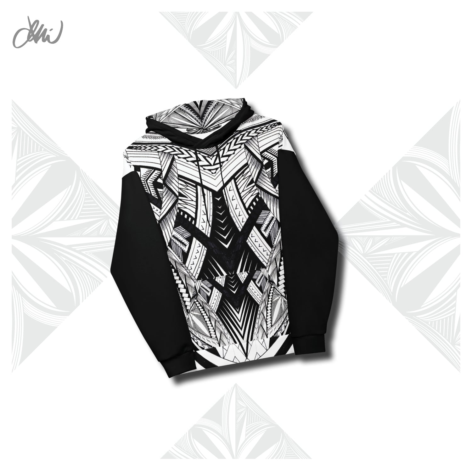 Black Fonuea Samoan Tattoo Hoodie