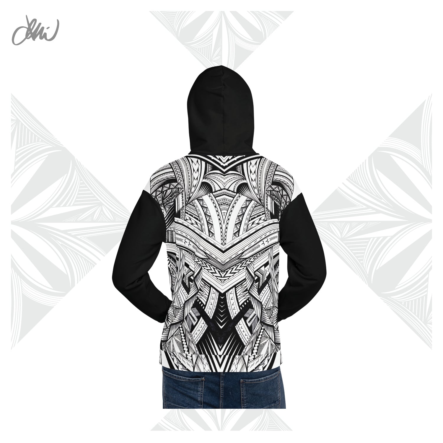 Black Fonuea Samoan Tattoo Hoodie
