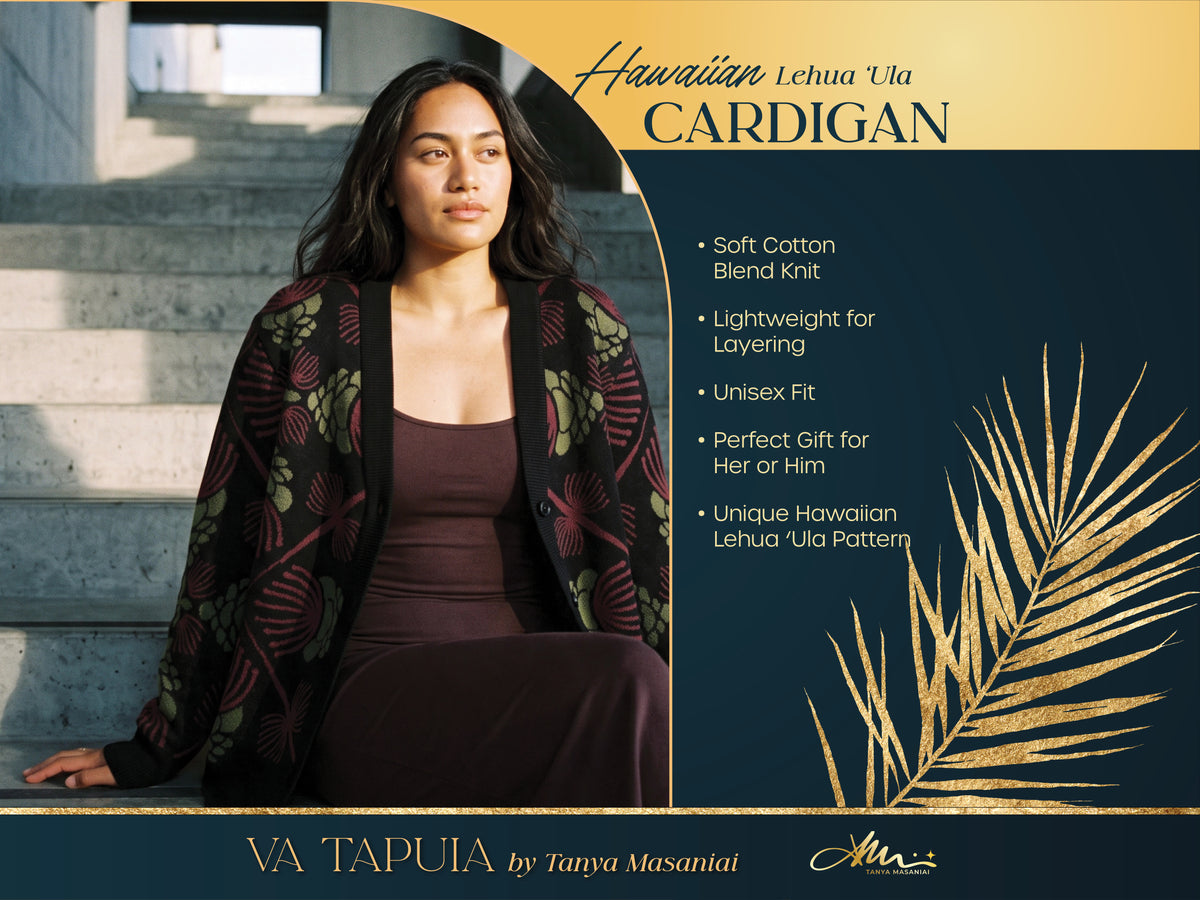 Lehua ‘Ula Hawaiian Hilo Knitted cardigan