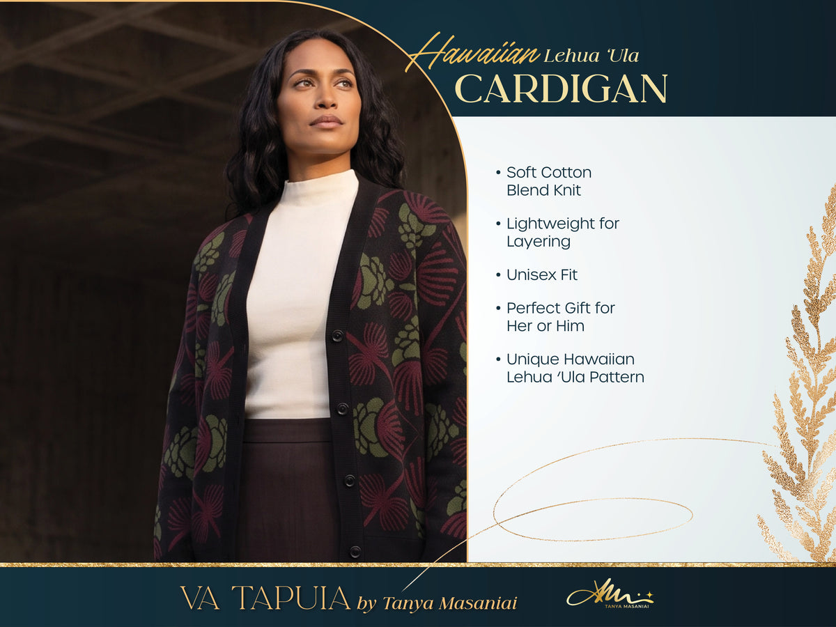 Lehua ‘Ula Hawaiian Hilo Knitted cardigan