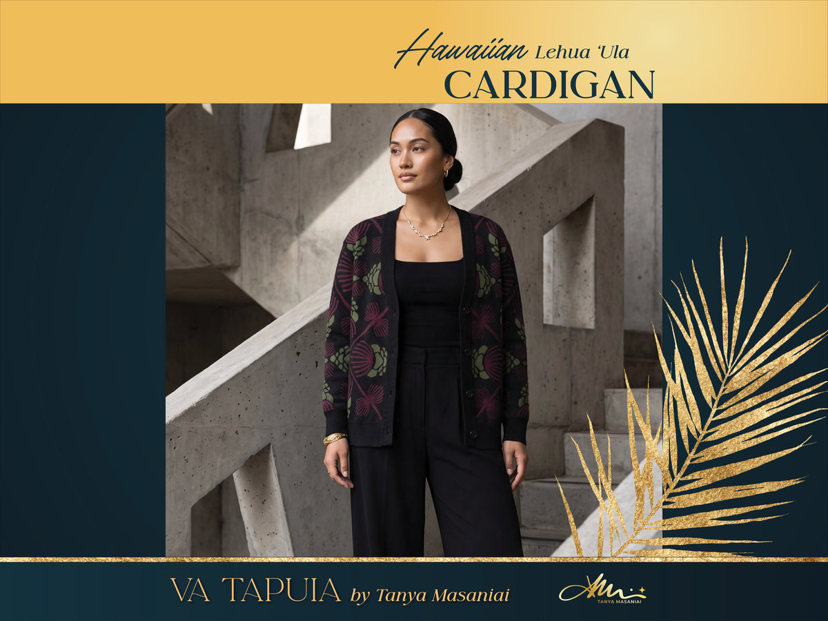 Lehua ‘Ula Hawaiian Hilo Knitted cardigan