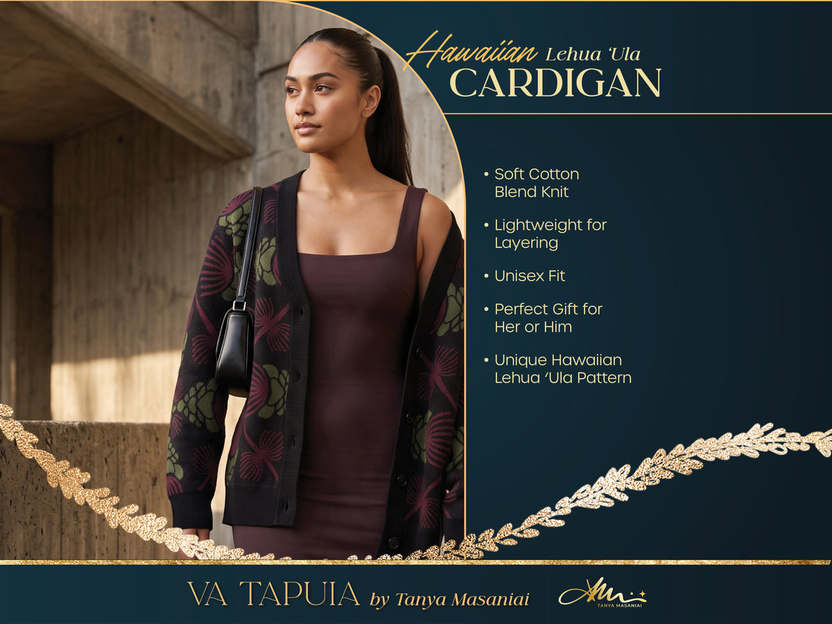 Lehua ‘Ula Hawaiian Hilo Knitted cardigan