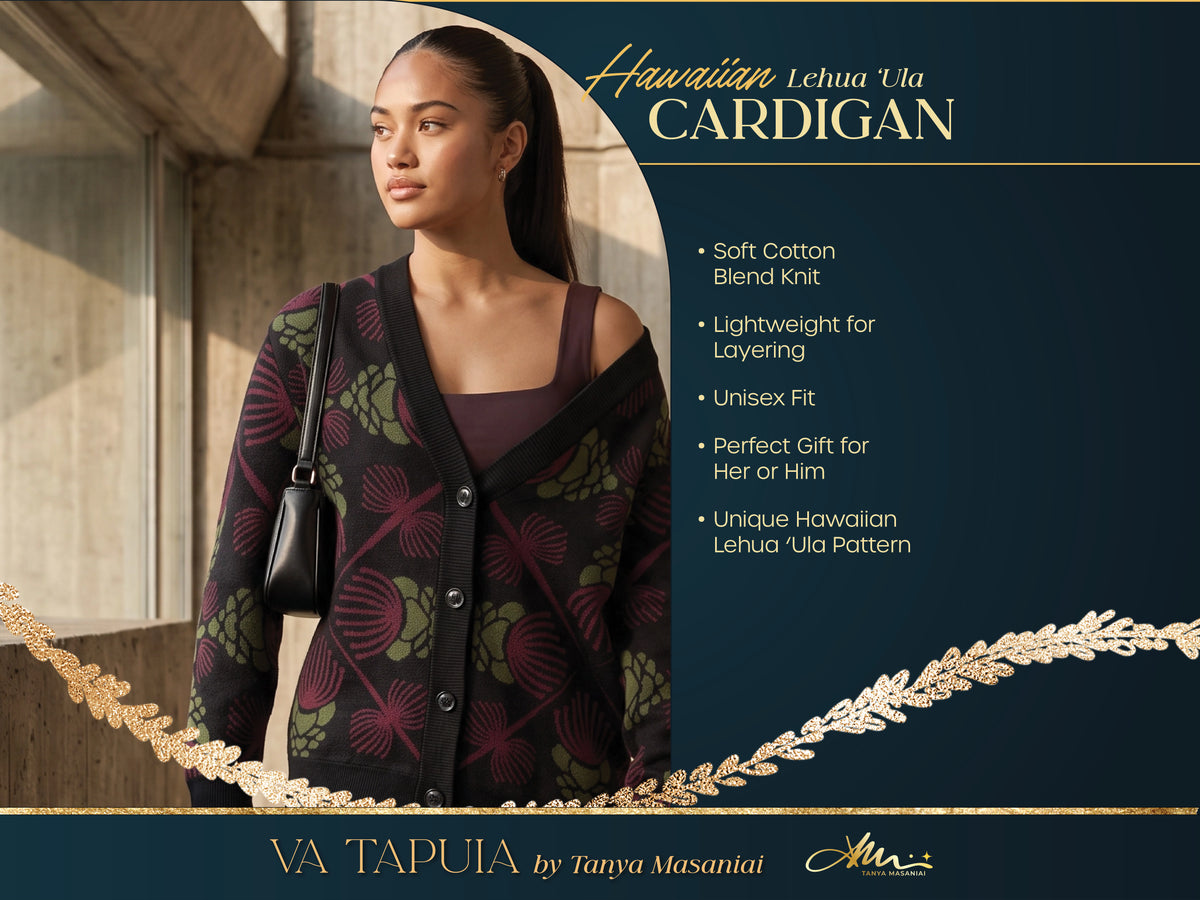 Lehua ‘Ula Hawaiian Hilo Knitted cardigan