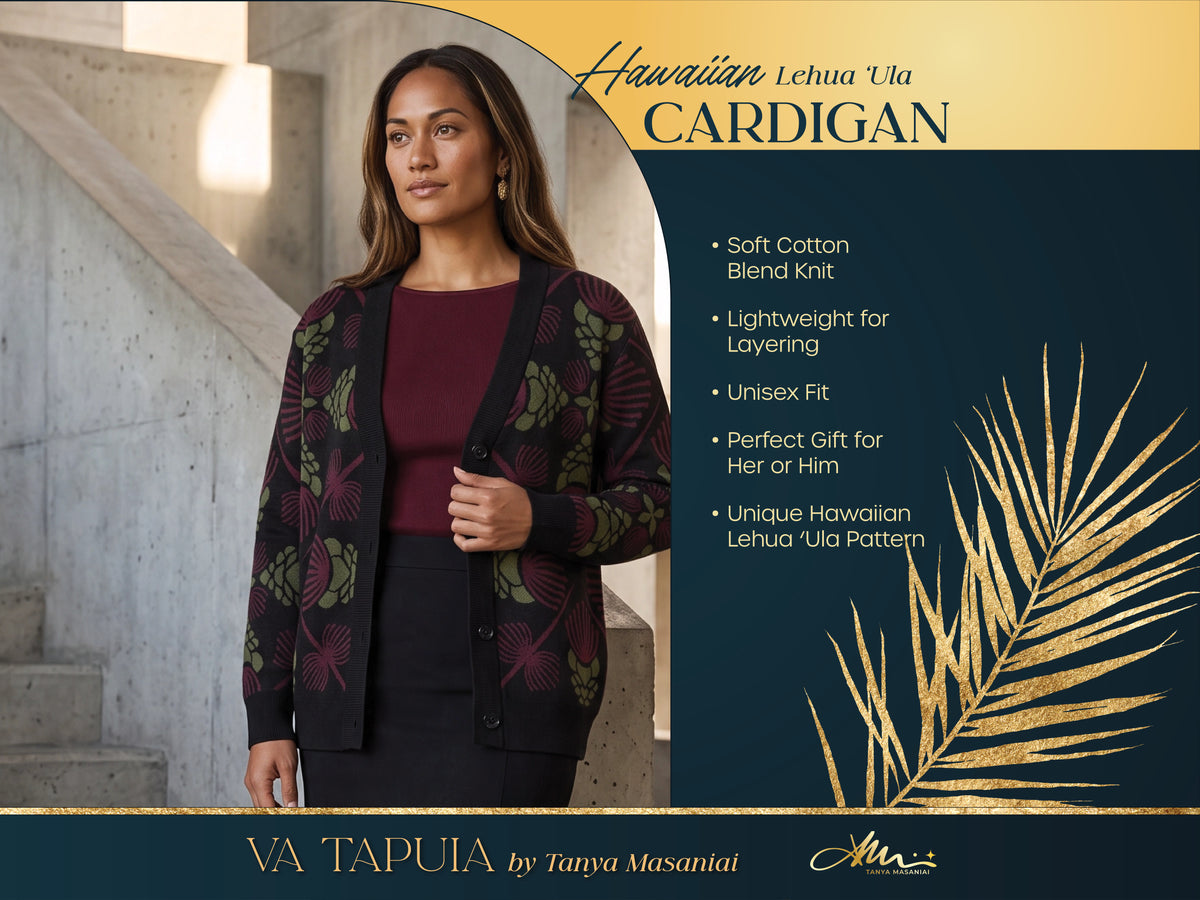 Lehua ‘Ula Hawaiian Hilo Knitted cardigan