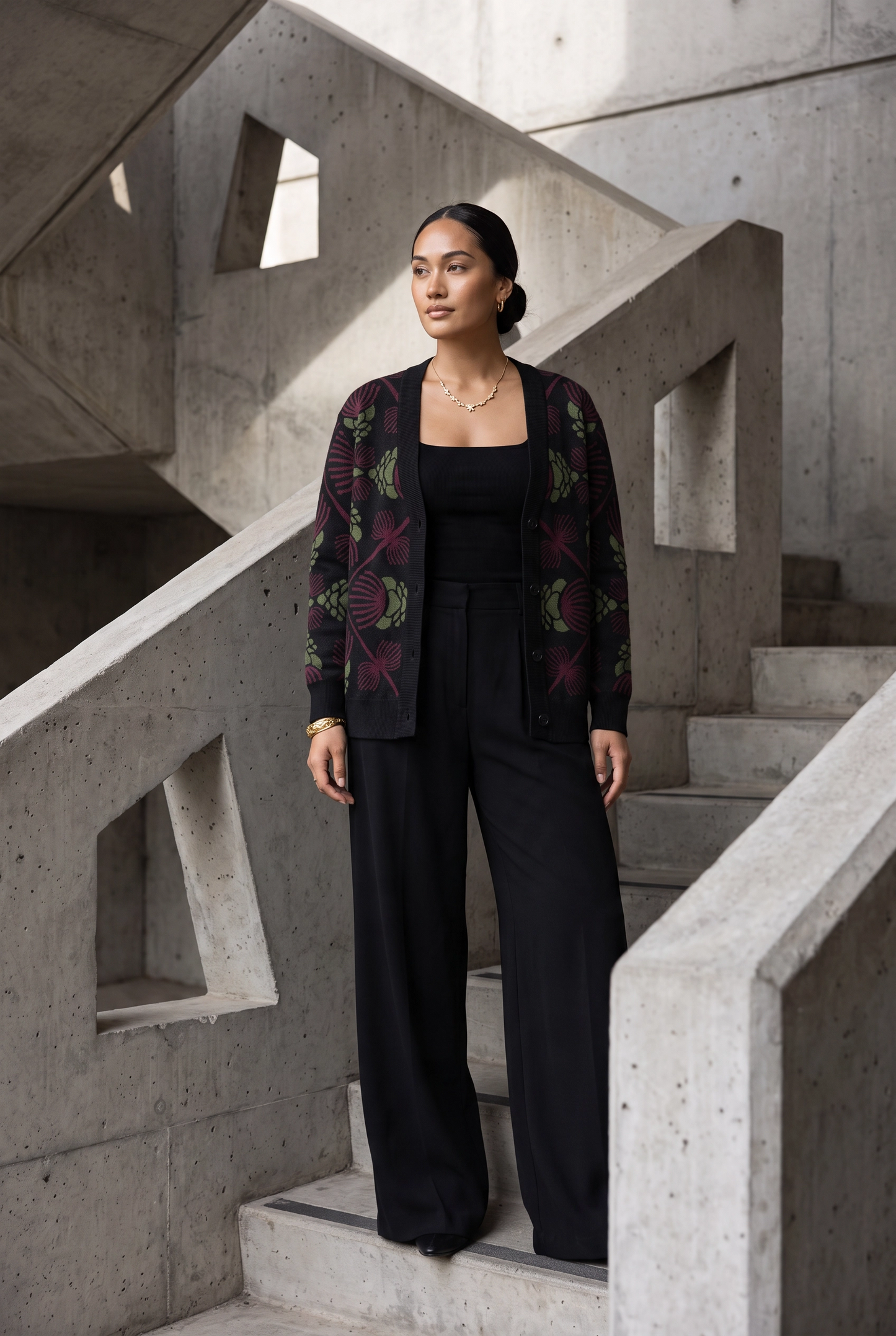 Lehua ‘Ula Hawaiian Hilo Knitted cardigan