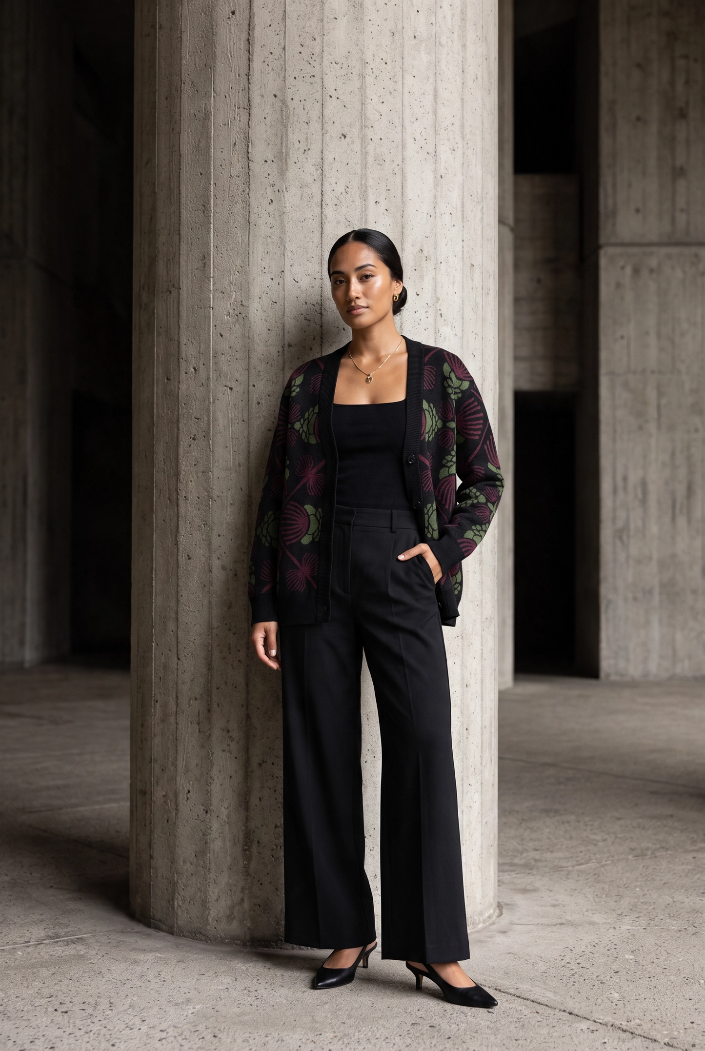 Lehua ‘Ula Hawaiian Hilo Knitted cardigan