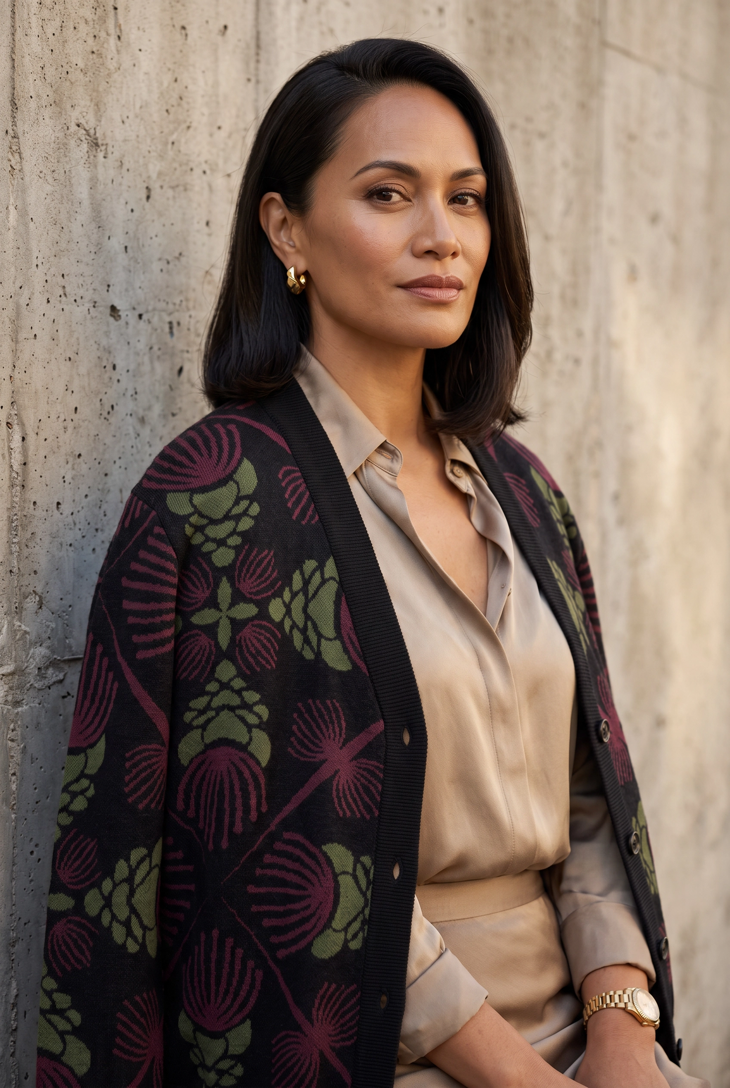 Lehua ‘Ula Hawaiian Hilo Knitted cardigan