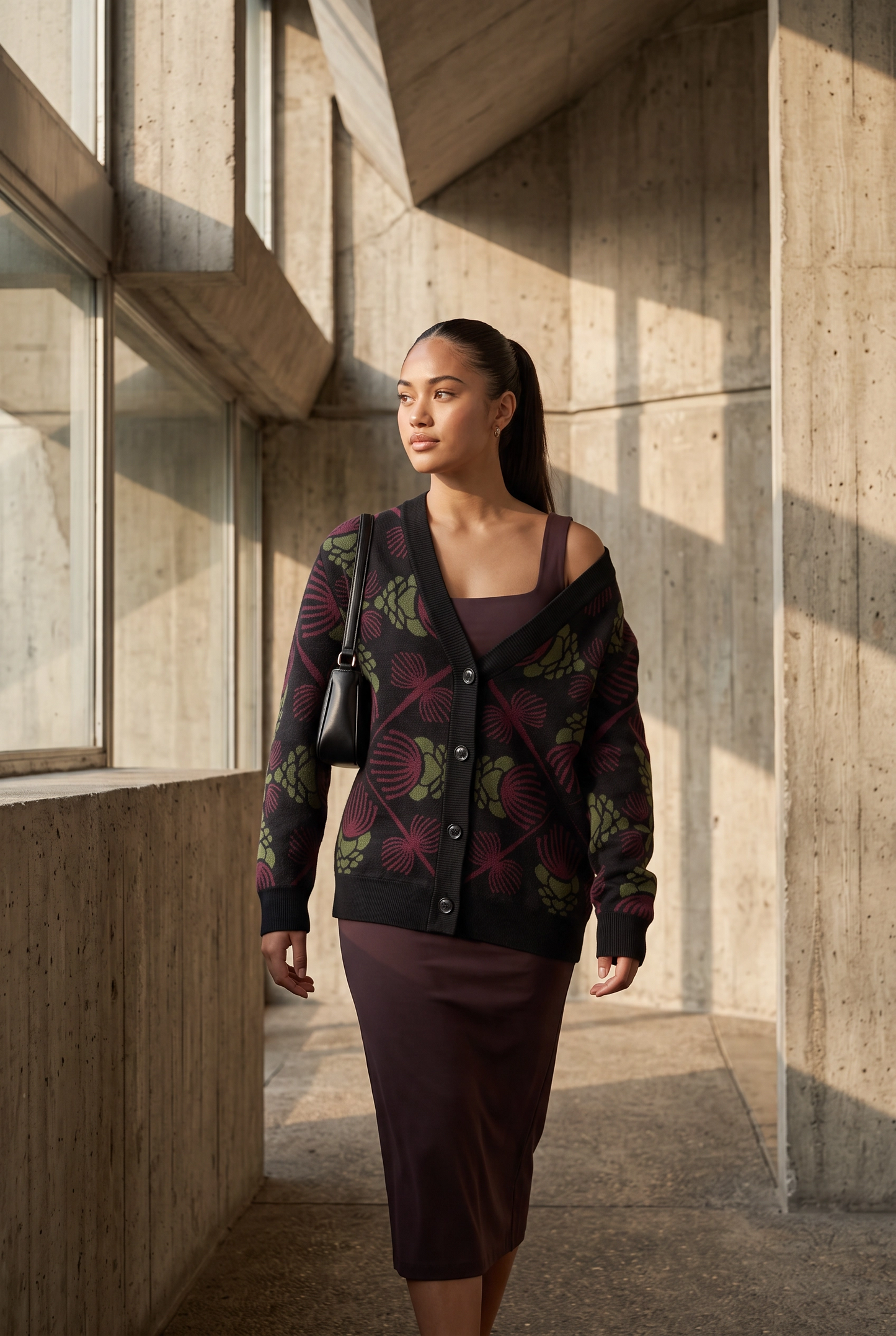 Lehua ‘Ula Hawaiian Hilo Knitted cardigan