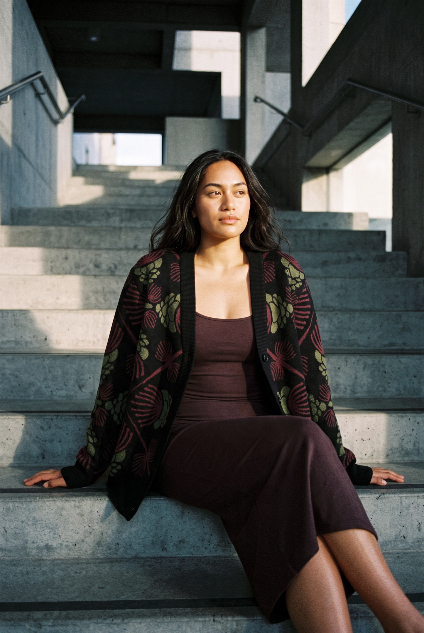 Lehua ‘Ula Hawaiian Hilo Knitted cardigan
