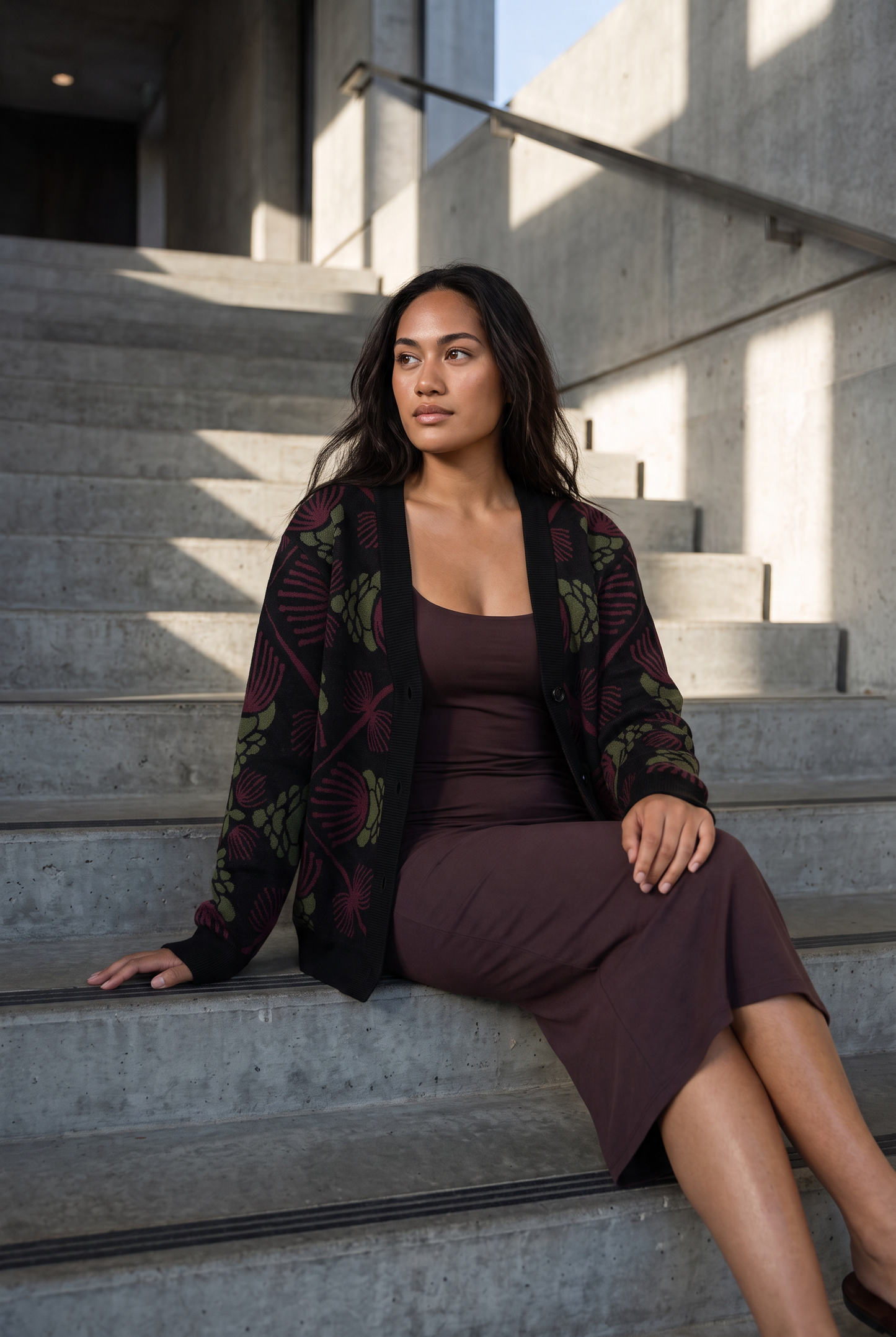 Lehua ‘Ula Hawaiian Hilo Knitted cardigan