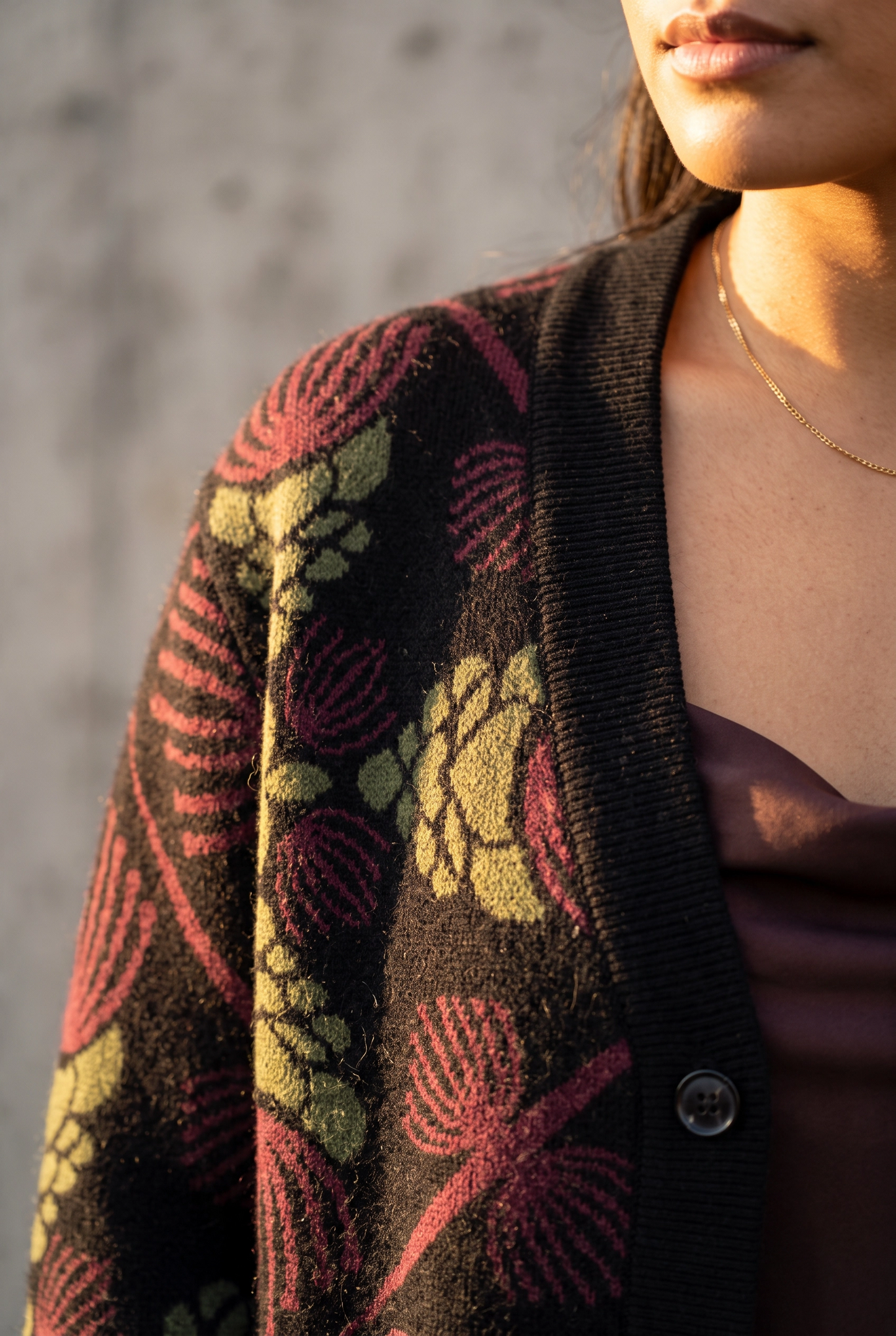 Lehua ‘Ula Hawaiian Hilo Knitted cardigan