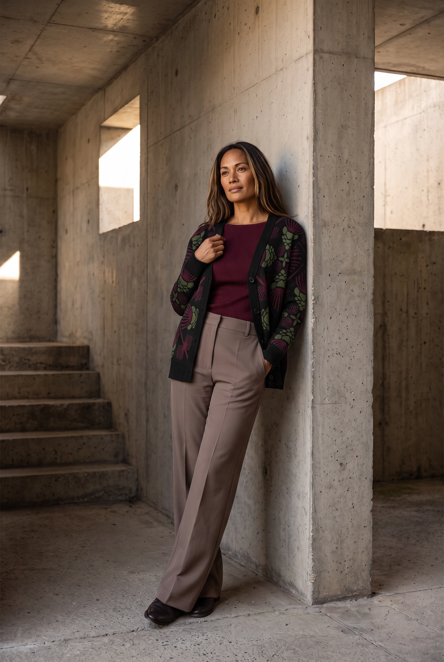 Lehua ‘Ula Hawaiian Hilo Knitted cardigan