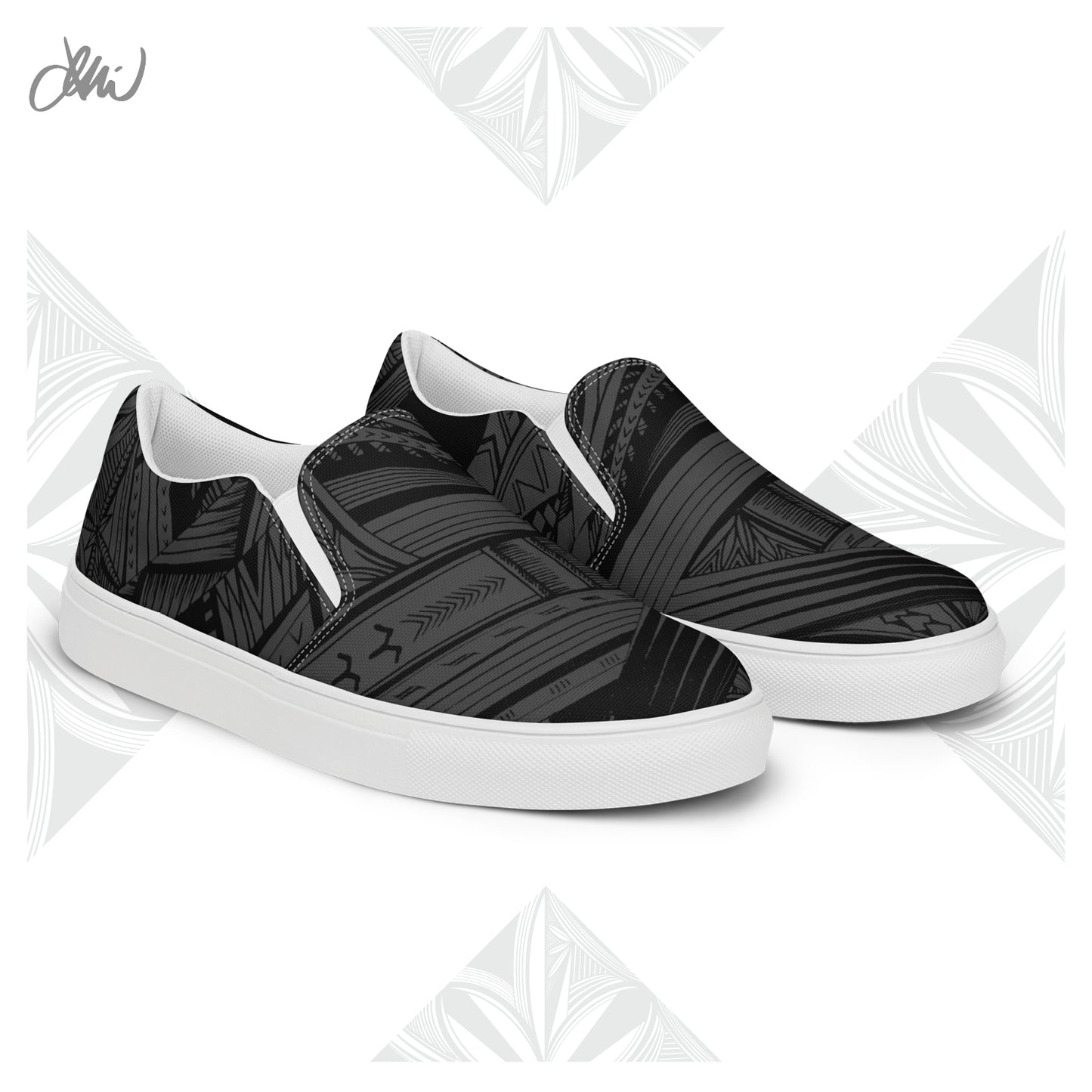 Black Tatau Women’s slip-on canvas shoes