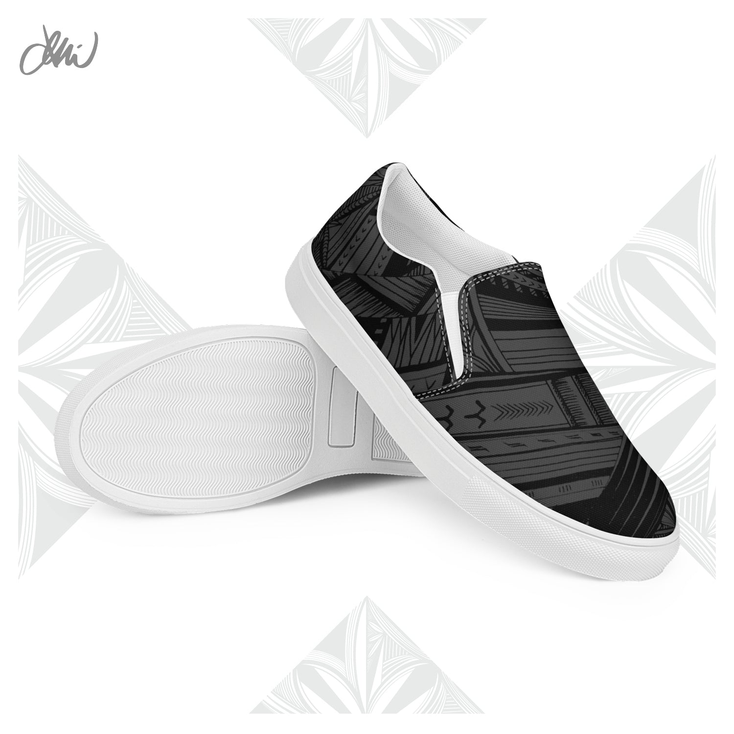 Black Tatau Women’s slip-on canvas shoes